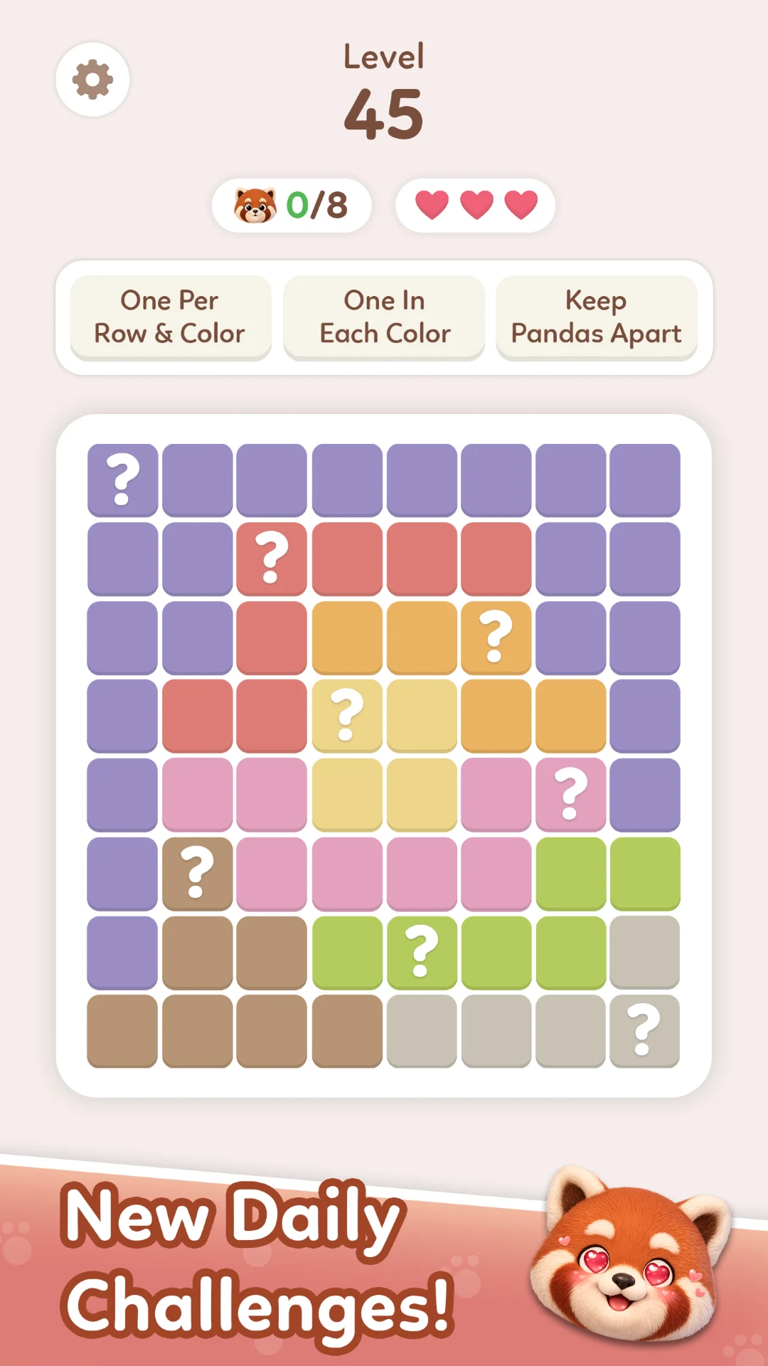 Panda-ku! Logic Grid Puzzle screenshot